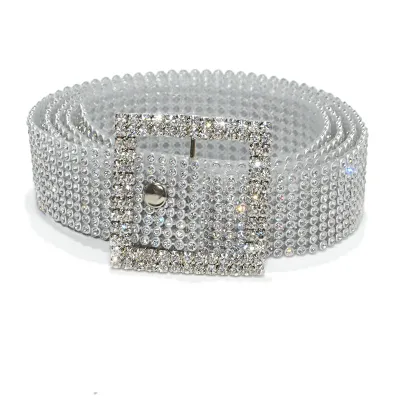 Women Shinny Full Rhinestone Girdle Belt