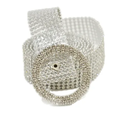 Women Shinny Full Rhinestone Girdle Belt