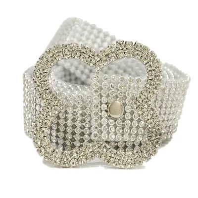 Women Shinny Full Rhinestone Girdle Belt