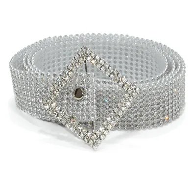 Women Shinny Full Rhinestone Girdle Belt