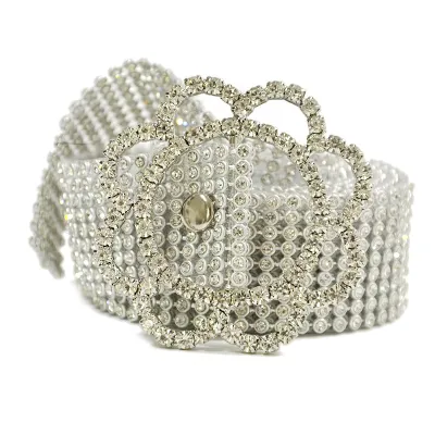 Women Shinny Full Rhinestone Girdle Belt