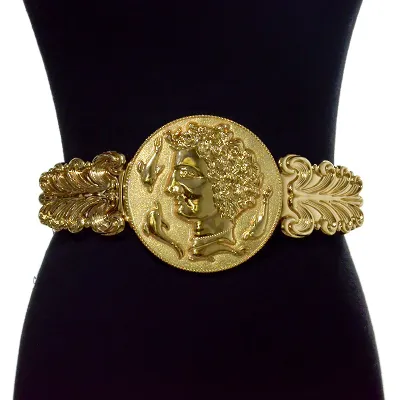 Women Top Grade Lion Head Wide Girdle Belt