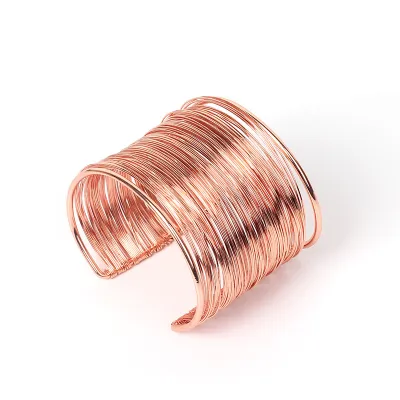Fashion Open Design Metal Bangle for Women Bohemian C-shaped Armband