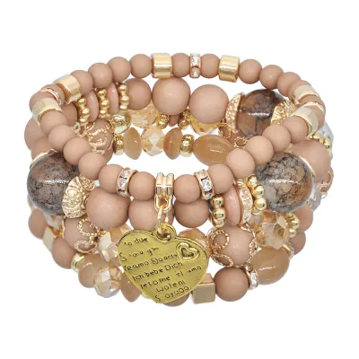 Colorful Crystal Stretch Rope Beaded Bracelets Set
