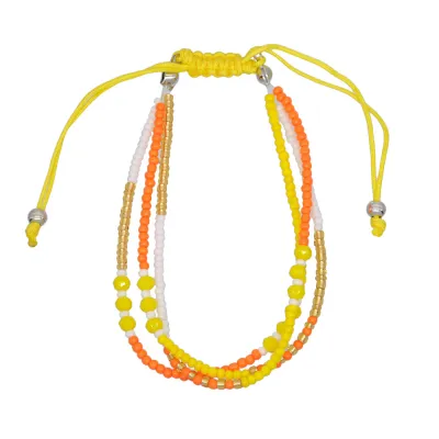 Colorful Rice Beads Braided Rope Bracelet Ethnic Couple Geometric