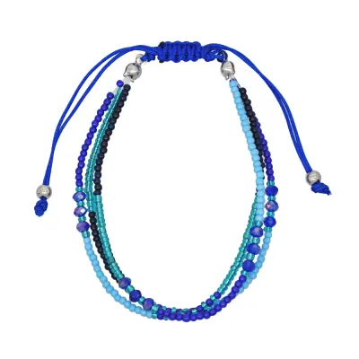 Colorful Rice Beads Braided Rope Bracelet Ethnic Couple Geometric