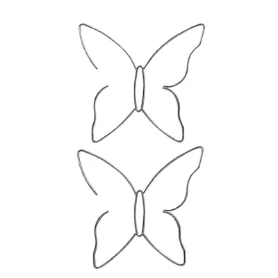 Minimalist Butterfly Pattern Metal Hoop Earrings for Women