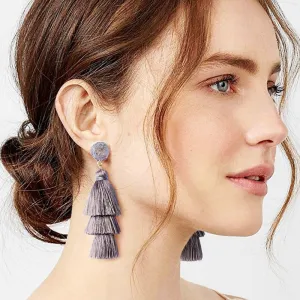 Geometric Pendant Tassel Earrings for Women Stone Tassel Travel Benefits