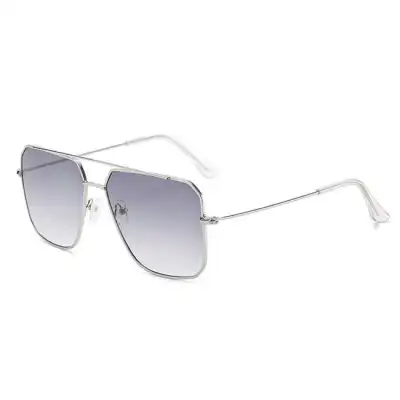Women Men Big Frame Gradient Fashion Vintage Metal Sunglasses