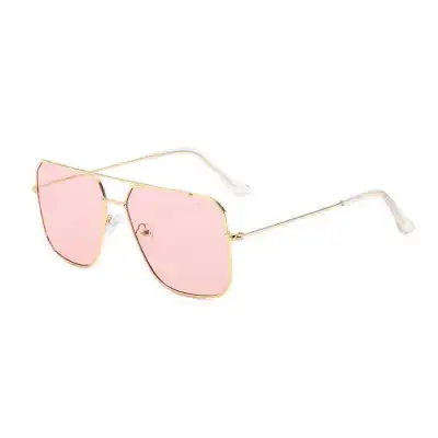 Women Men Big Frame Gradient Fashion Vintage Metal Sunglasses