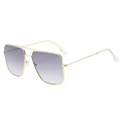 Women Men Big Frame Gradient Fashion Vintage Metal Sunglasses