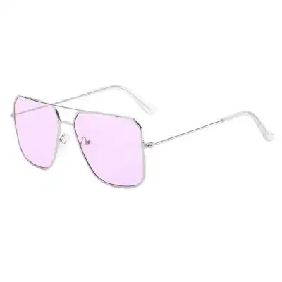 Women Men Big Frame Gradient Fashion Vintage Metal Sunglasses