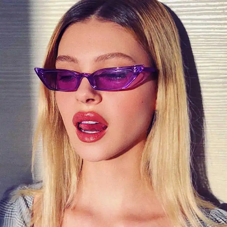 Trendy Small Frame Transparent Cat-eye Fashion Sunglasses