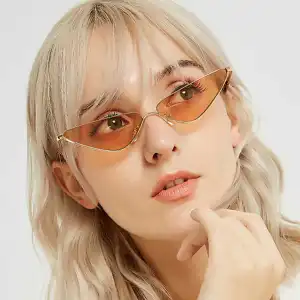 Fashion Triangle Metal Frame Cat Eye Sunglasses