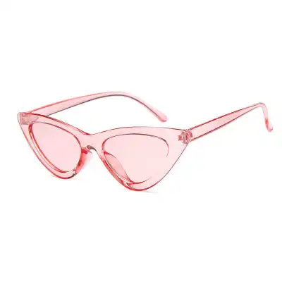 Vintage Triangle Cat-eye Transparent Frame Sunglasses