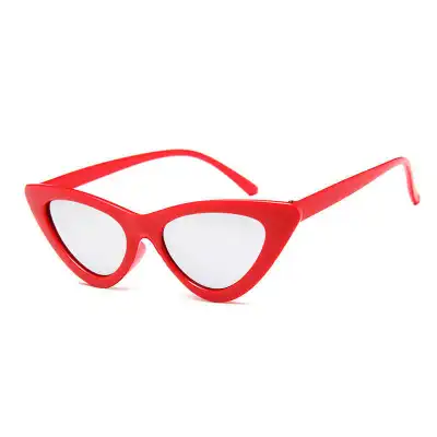 Vintage Triangle Cat-eye Transparent Frame Sunglasses