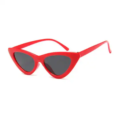 Vintage Triangle Cat-eye Transparent Frame Sunglasses