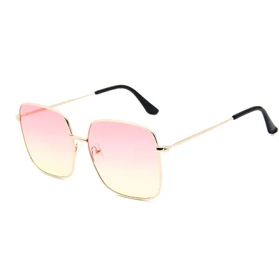 Classic Retro Polygon Metal Frame Beach Sunglasses