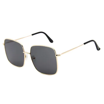 Classic Retro Polygon Metal Frame Beach Sunglasses
