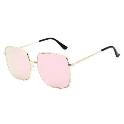 Classic Retro Polygon Metal Frame Beach Sunglasses