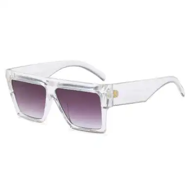 High Quality Fashion Faceted Exaggerate Square Frame Sunglasses