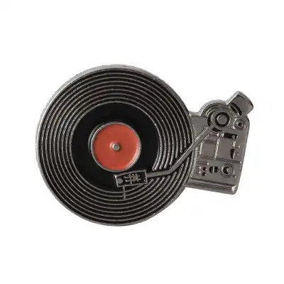 Punk Creative Cartoon Tape Vinyl Record Player Lapel Brooch