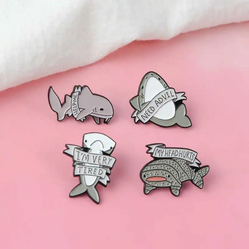 Creative Design Cute Shark Shape Alloy Brooch