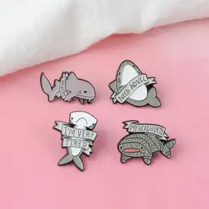 Creative Design Cute Shark Shape Alloy Brooch