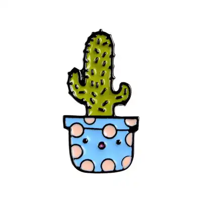 Cute Cartoon Potted Plant Enamel Brooches Alloy Unisex Geometric