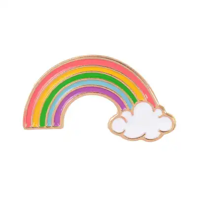 Creative Rainbow Clouds Shape Enamel Brooches Unisex Alloy Geometric