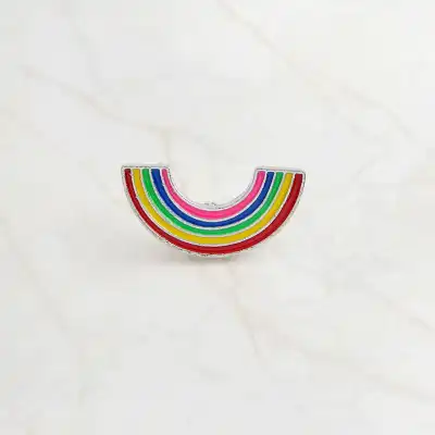 Creative Rainbow Clouds Shape Enamel Brooches Unisex Alloy Geometric