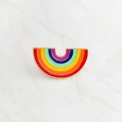 Creative Rainbow Clouds Shape Enamel Brooches Unisex Alloy Geometric