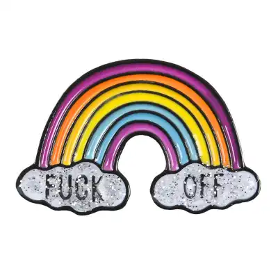 Creative Rainbow Clouds Shape Enamel Brooches Unisex Alloy Geometric