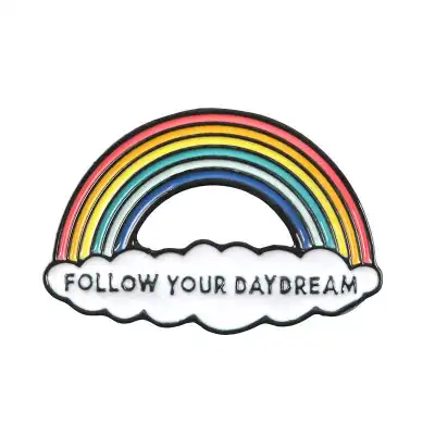 Creative Rainbow Clouds Shape Enamel Brooches Unisex Alloy Geometric