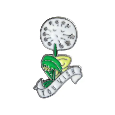Cartoon Origami Cobweb Rose Knife Enamel Brooch Unisex Alloy