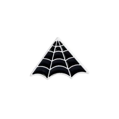 Cartoon Origami Cobweb Rose Knife Enamel Brooch Unisex Alloy