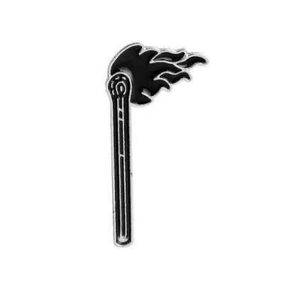 Cartoon Origami Cobweb Rose Knife Enamel Brooch Unisex Alloy