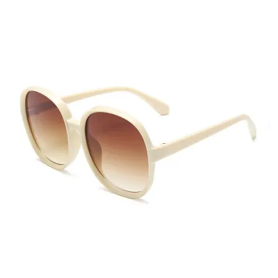Women Fashion Retro Big Frame Round Sunglasses Elegant