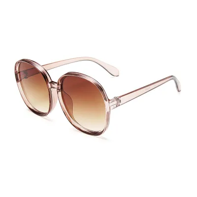 Women Fashion Retro Big Frame Round Sunglasses Elegant