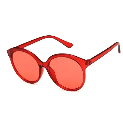 Men Women Fashion Retro Clear Lens Sunglasses PC Frame Resin Lens