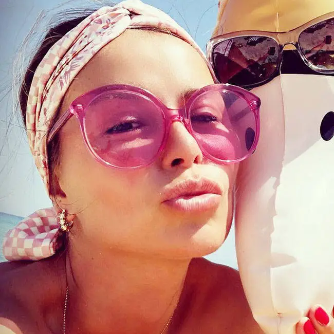 Men Women Fashion Retro Clear Lens Sunglasses PC Frame Resin Lens