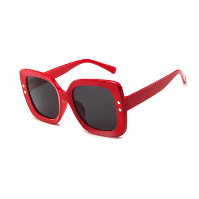 Retro Big Frame Square Sunglasses for Men Women