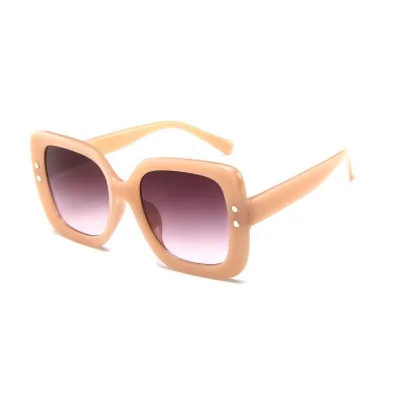 Retro Big Frame Square Sunglasses for Men Women