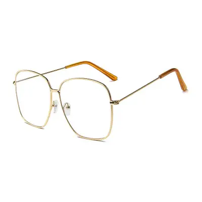 Unisex Retro Square Metal Frame Sunglasses with AC Lens