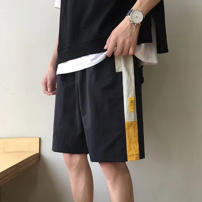 M-XXL Men Casual Striped Drawstring Bermuda Shorts