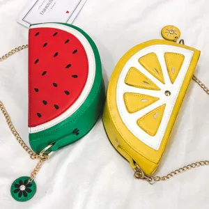 Women Creative Watermelon Mini Shoulder Chain Crossbody Bag