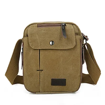 Men Fashion Multifunctional Travel Crossbody Bag with Canva