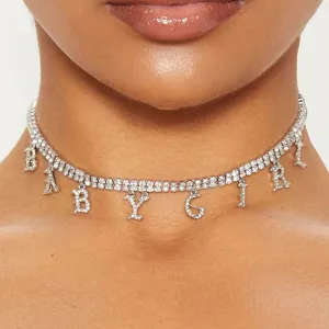 Women's Rhinestone Letter Necklace
