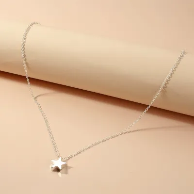 Women Minimalist Pentagram Alloy Necklace