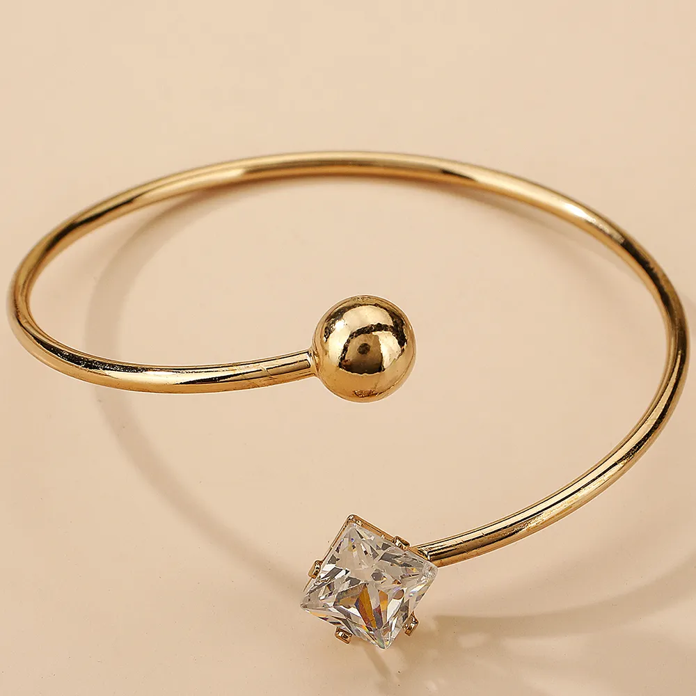 Women's Simple Rhinestone Decor Adjustable Bracelets